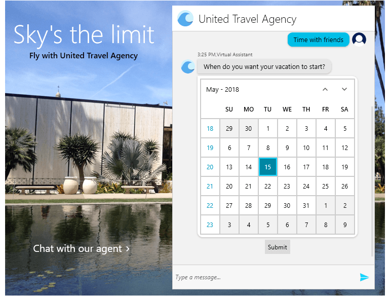 Varity of chat items in WPF Conversational UI control